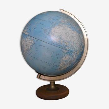 Globe lumineux Sudime socle en bois