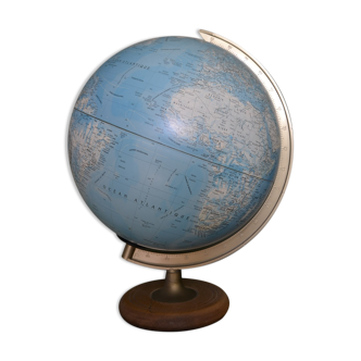 Globe lumineux Sudime socle en bois