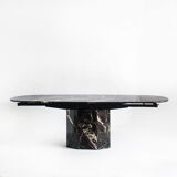 Vintage marble dining table with two extensions, Italy, 80's