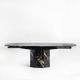 Vintage marble dining table with two extensions, Italy, 80's
