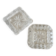 A pair of crystal ashtrays.