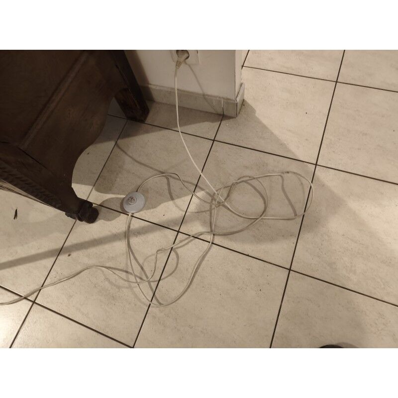 Vintage yellow metal floor lamp