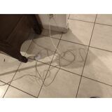 Vintage yellow metal floor lamp