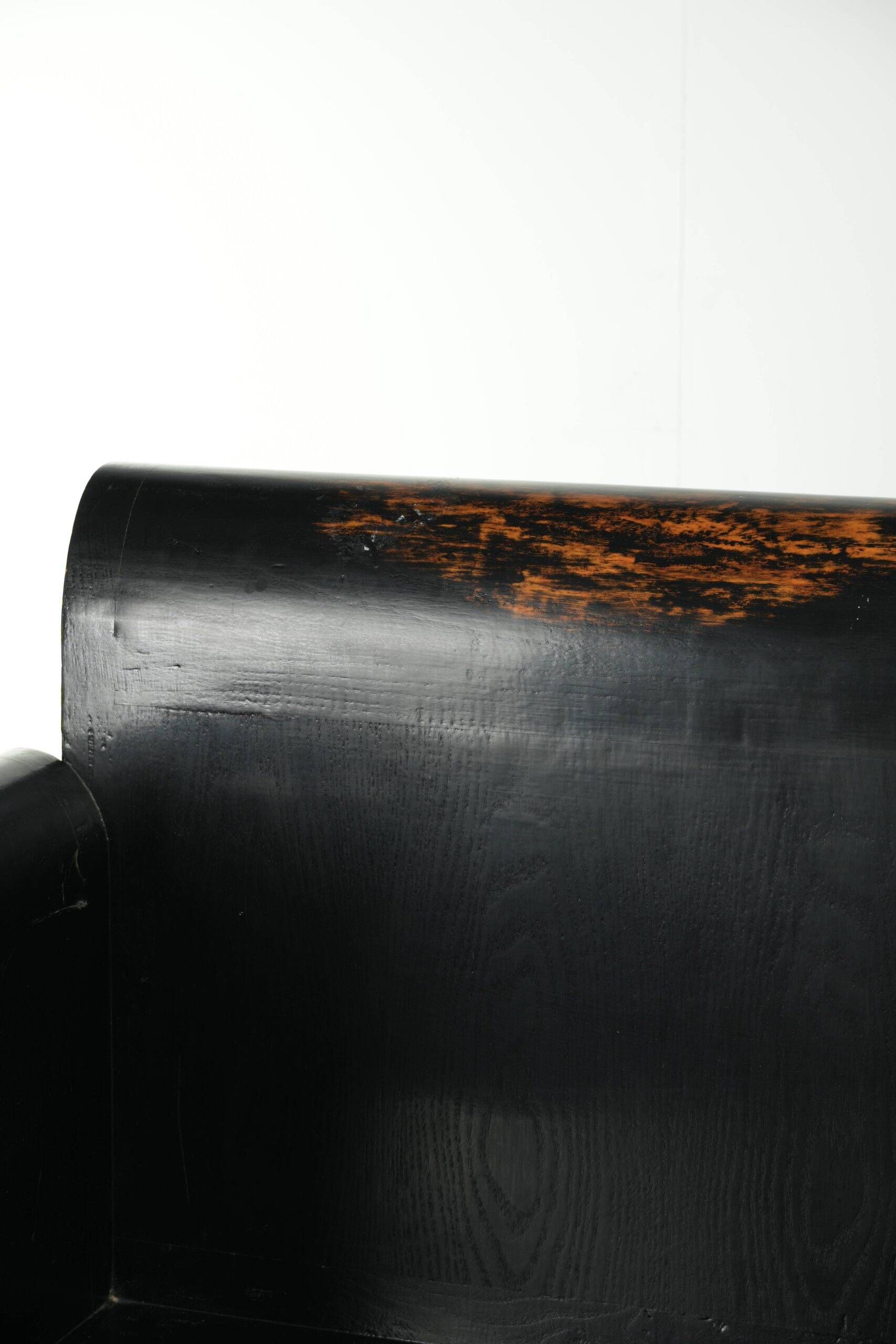 Black wooden chair / side chair from the 20th century in Asian style
