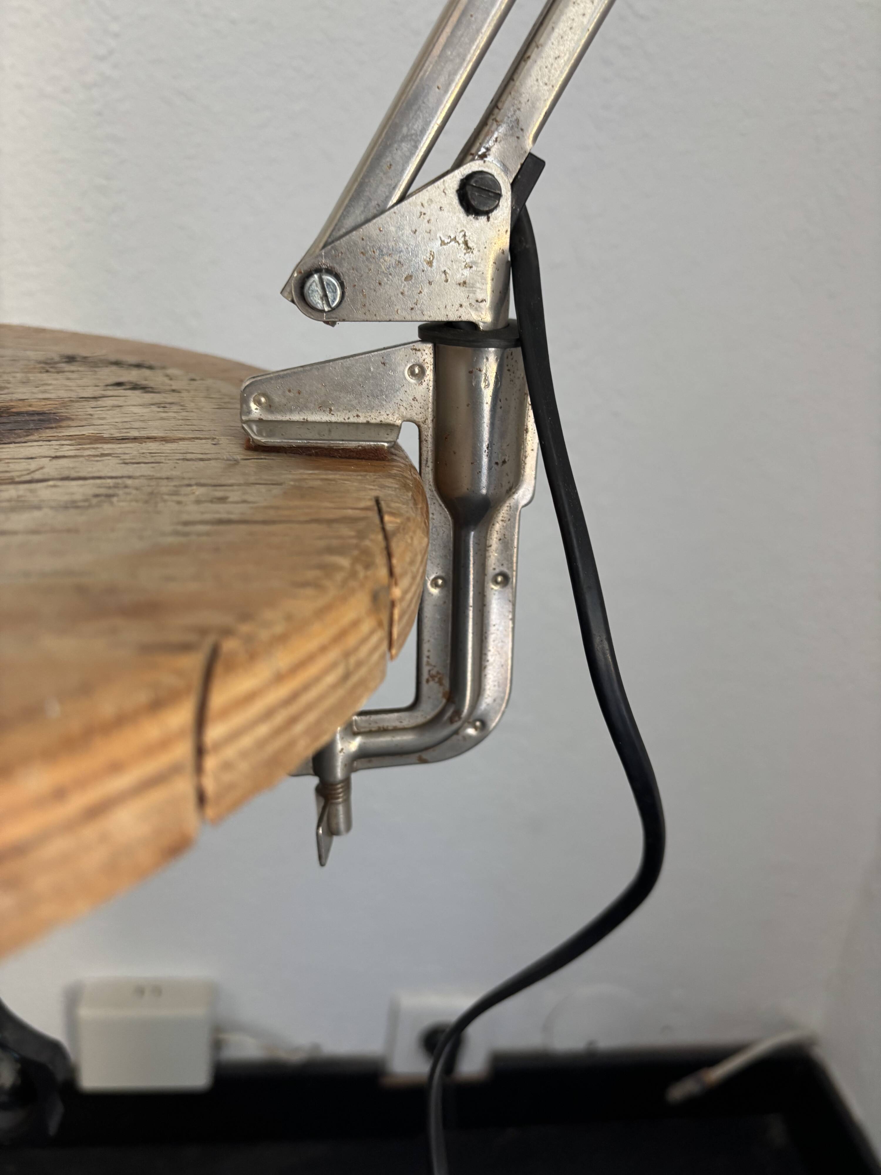 Vintage 1970 Lival P12 architect lamp Finland red steel - 65 cm