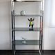 Vintage chrome and glass shelf