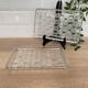Set of 2 small molded glass presentation dishes