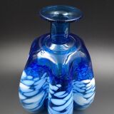 Blue glass vase and touches of white