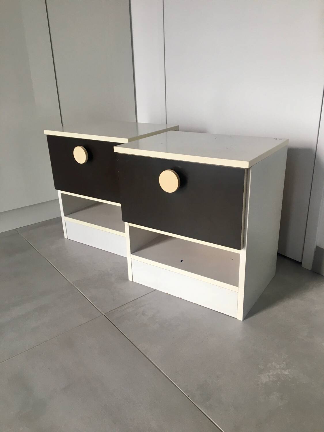 Pair of Prisunic bedside tables 1970