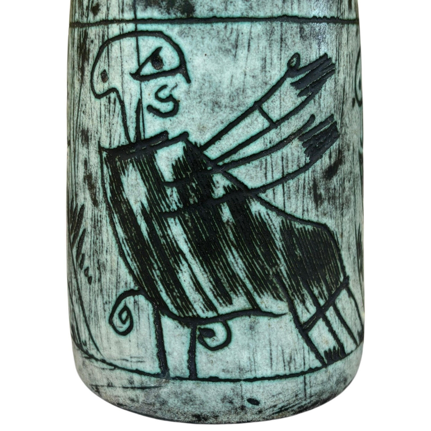 Jacques BLIN, lamp base with stylised figurative decoration