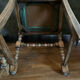 4 chaises anciennes assises velours vert