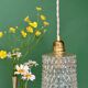 Vintage transparent glass suspension globe