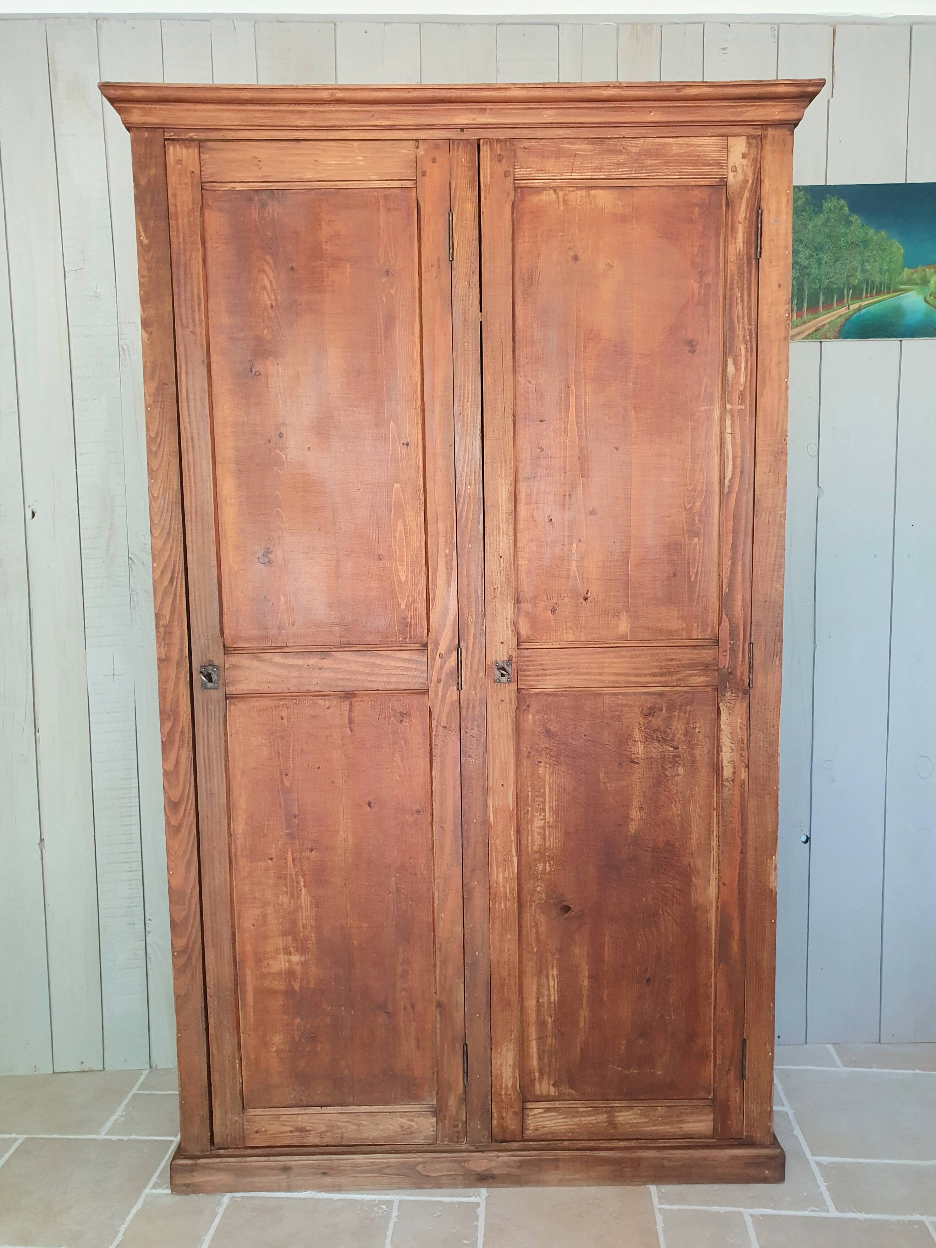 Parisian wardrobe in raw wood