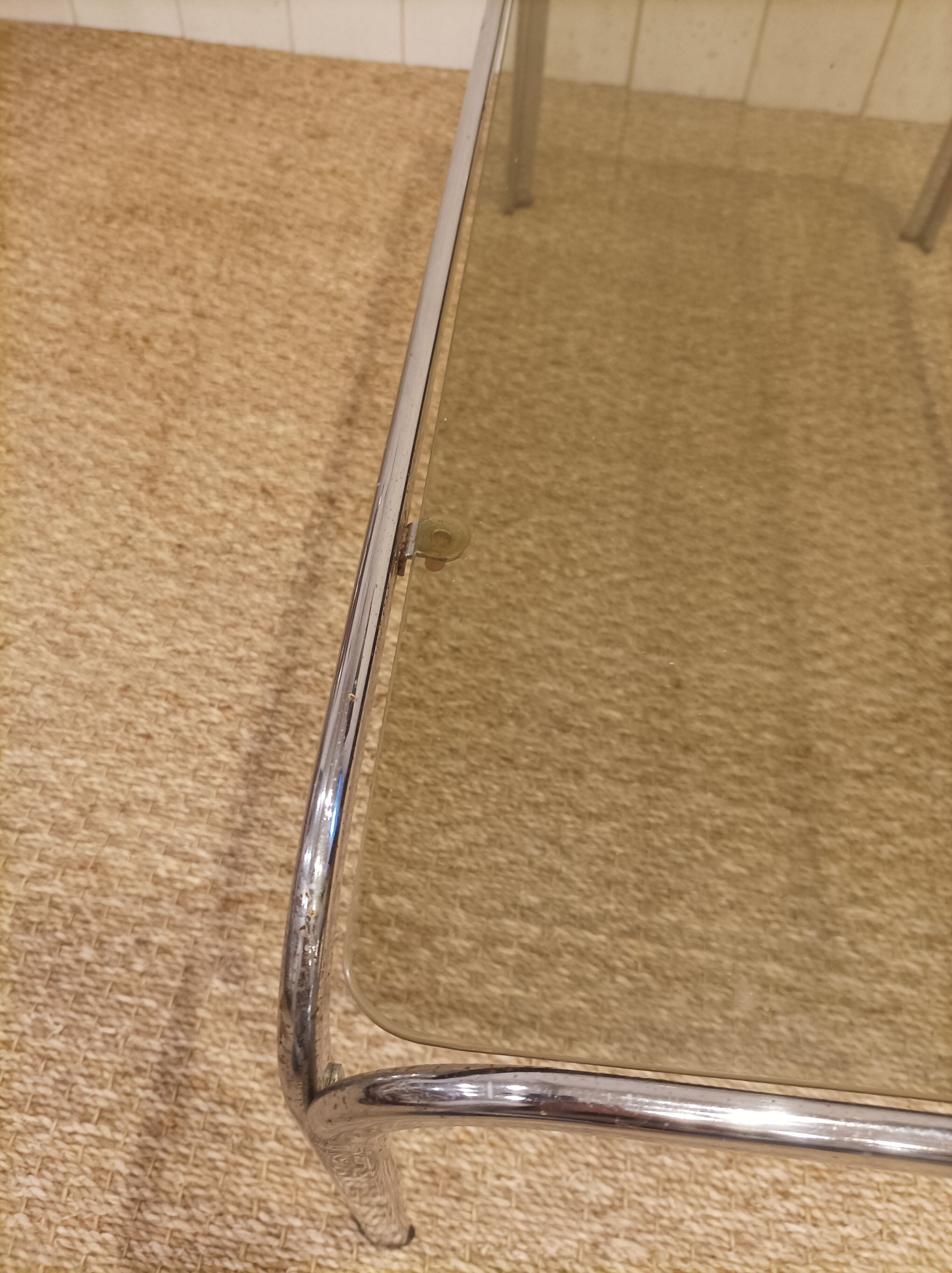 Vintage glass coffee table