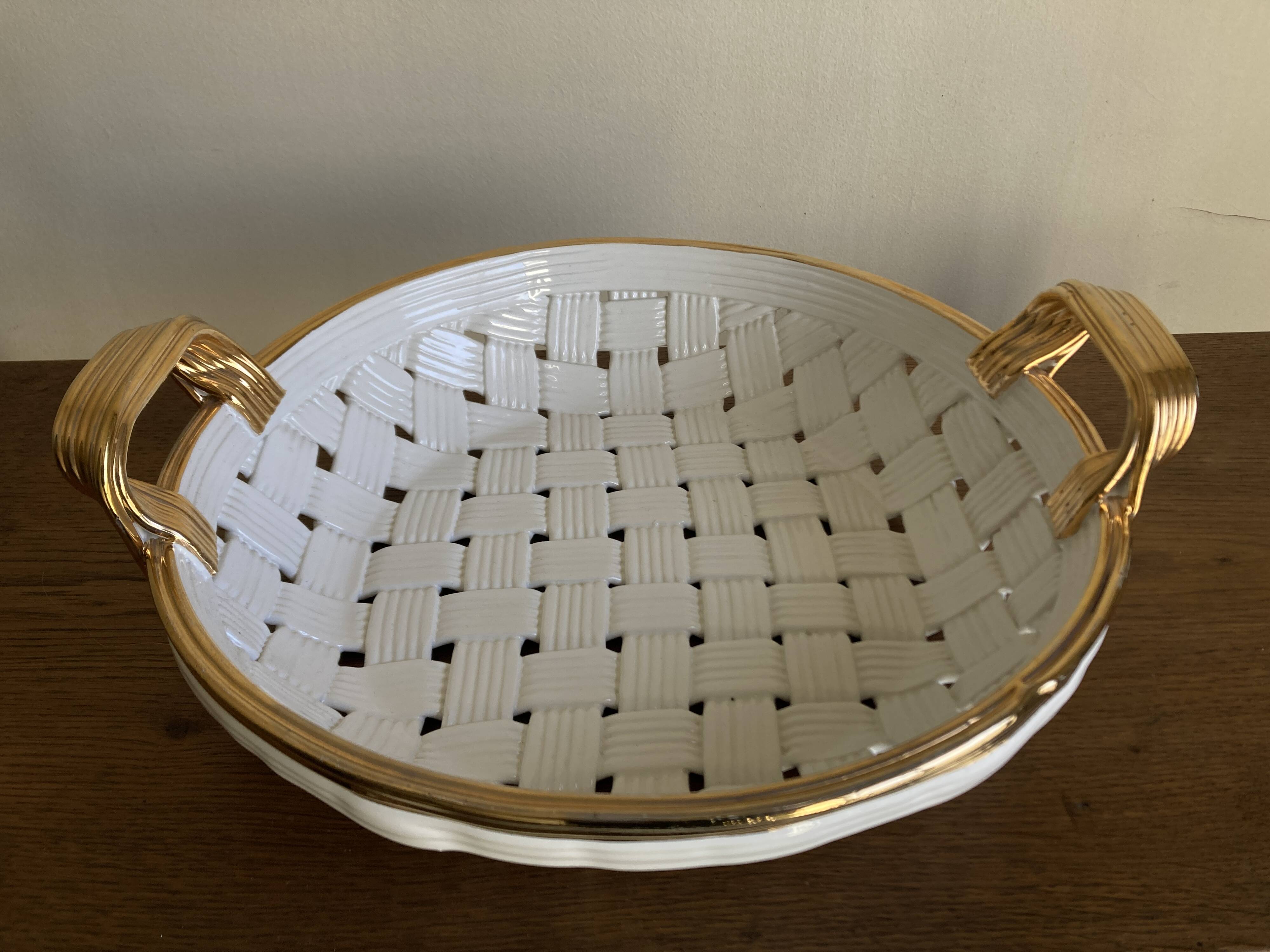 Woven ceramic centrepiece 1960 Italian work