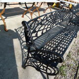 Art Nouveau iron bench