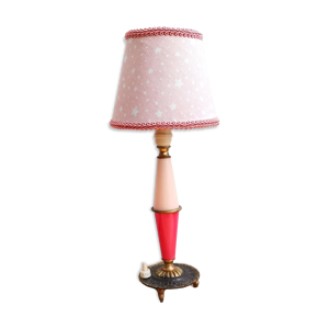 lampe de table rose vintage