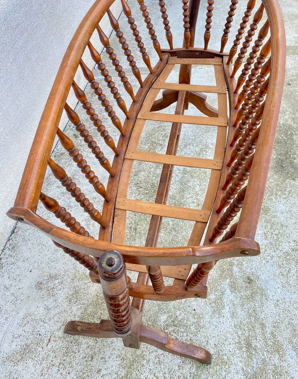 Antique wooden cradle
