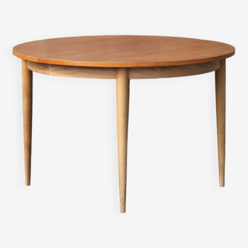 Table à manger en bois ronde avec rallonges centrales