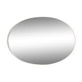 Miroir ovale cerclage laiton doré 92x64cm, mid century