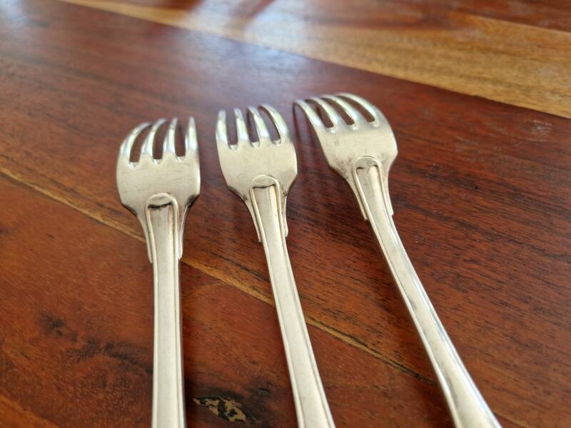 Christofle Set of 3 Versailles model silver-plated table forks