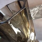 Vintage thick glass elipse vase