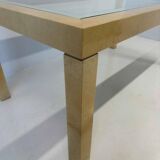 Italian Table Parchment and Glass, Attr. Aldo Tura, 1970s