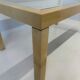 Table en papier parchemin et verre italien, attribuée à Aldo Tura, années 1970.