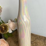 Ceramic vase, iridescent mother-of-pearl color