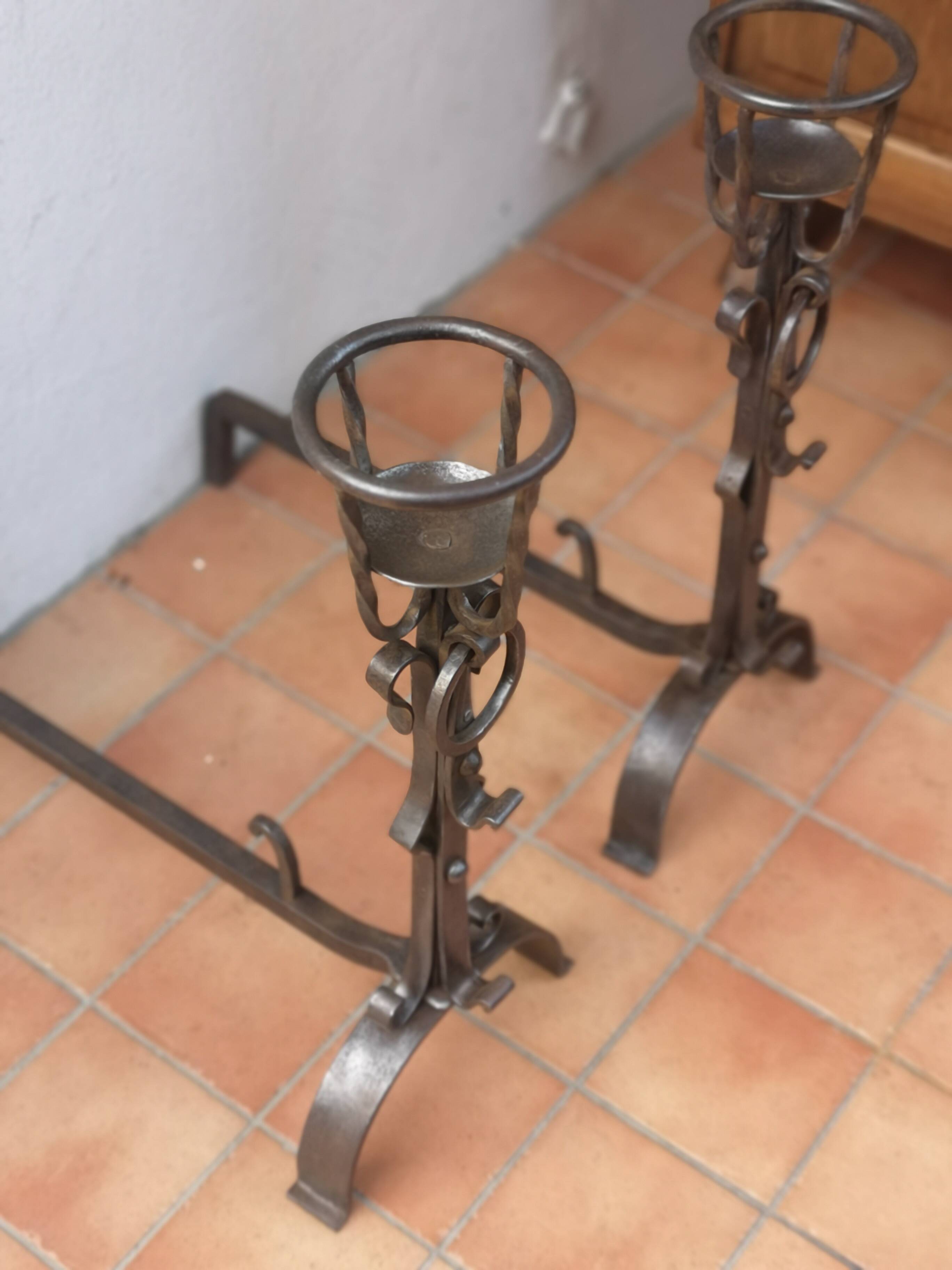 Pair of wrought iron channels