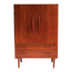 Vintage 1960s wooden wardrobe with two doors and two drawers.