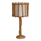 Vintage Bamboo Table Lamp, Organic Bamboo Lamp