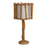 Lampe de table en bambou vintage, lampe en bambou