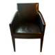 2 fauteuils en cuir noir Potocco, Italie