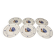 Set of 6 flat plates in earthenware with rooster design.