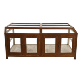 Wooden display case on legs