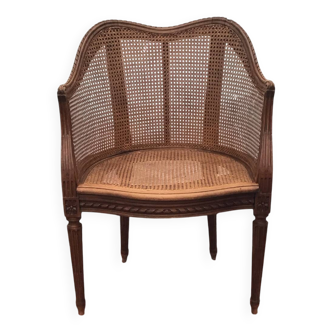 Mid-18th century caned office chair