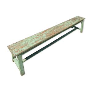 Ancien banc de ferme en bois massif