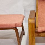 Pulkka chair and ottoman by Ilmari Lappalainen for Asko, 1963