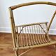 Vintage rattan magazine rack in bohemian style '1970s -