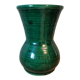 Vintage green ceramic vase signed numbered Longchamp France 1769