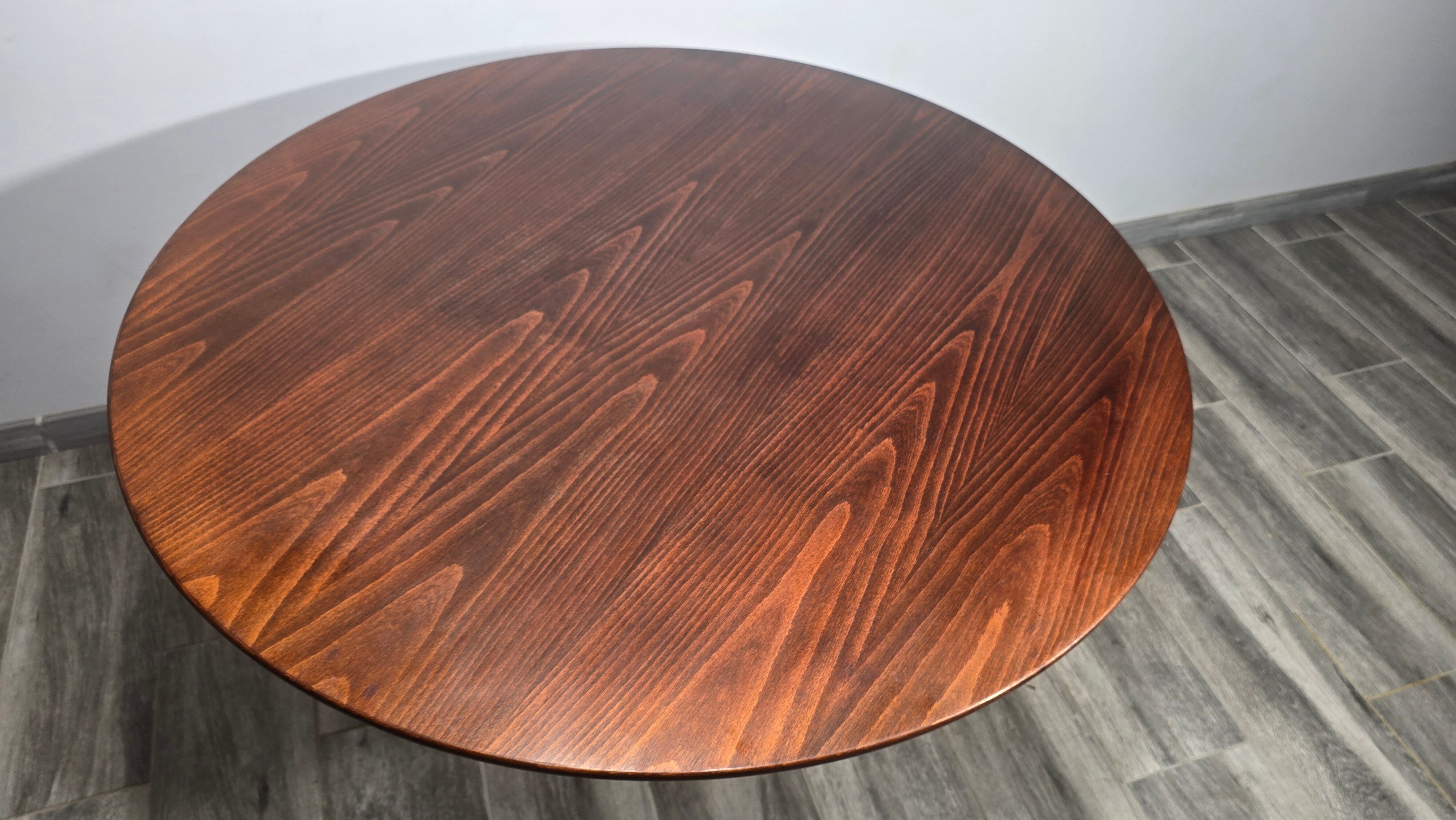 Mid-Century Pedestal Dining Table attributed to Dřevotvar Jablonné, 19