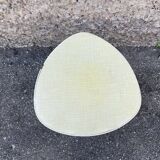 Small triangular paneling small yellow coffee table tripode door midcentury plant 1950 old
