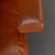 Cognac Leather Swivel chair, 1960s