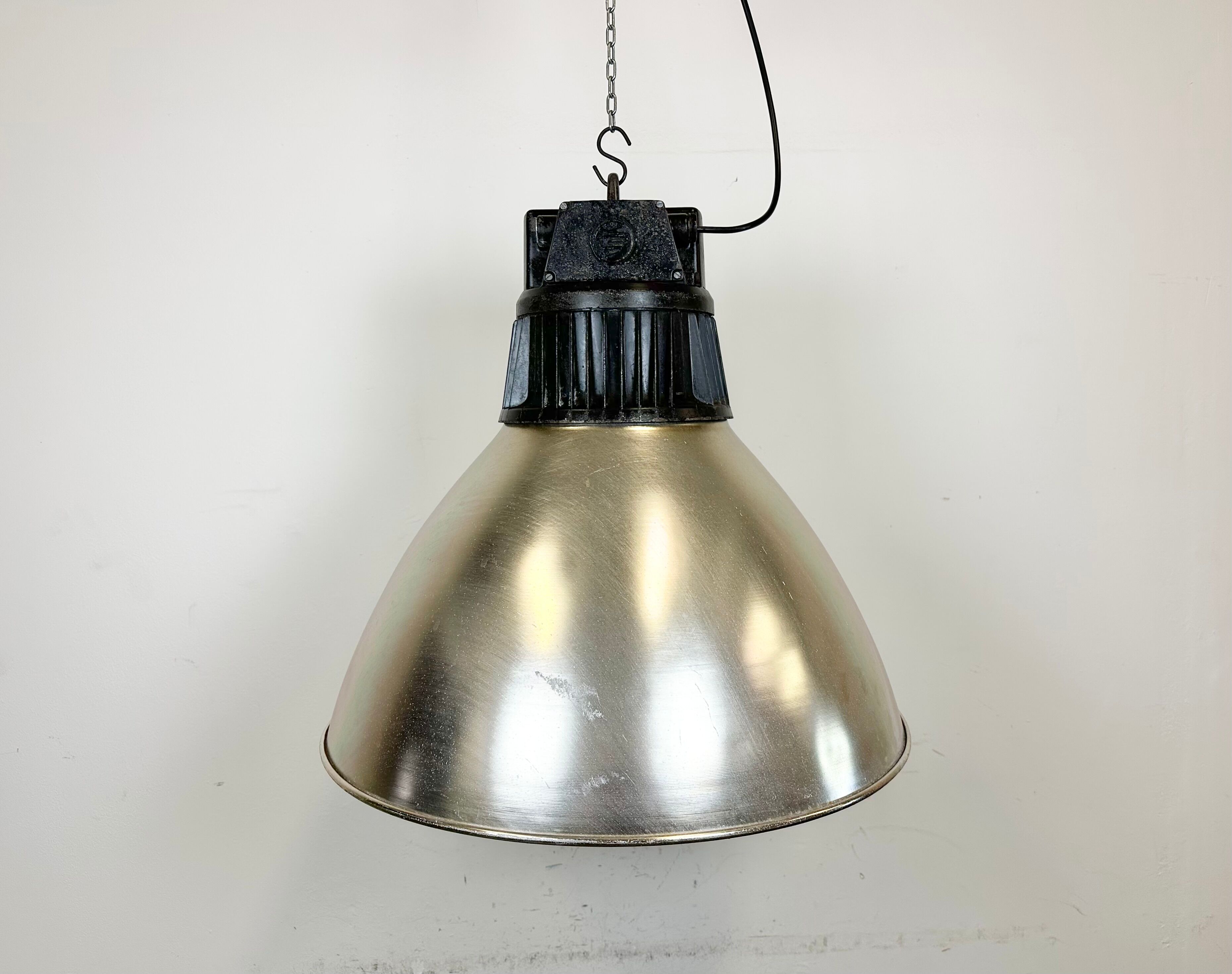 Large Industrial Aluminium Pendant Light from Elektrosvit, 1960s