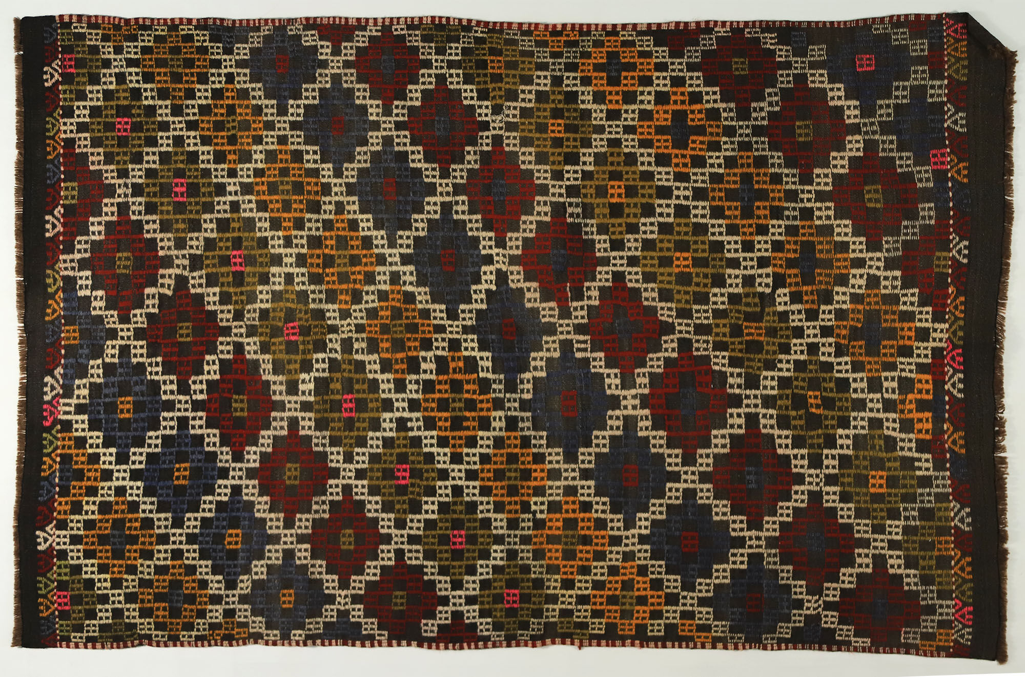 Anatolian handmade kilim rug 208 cm x 136 cm