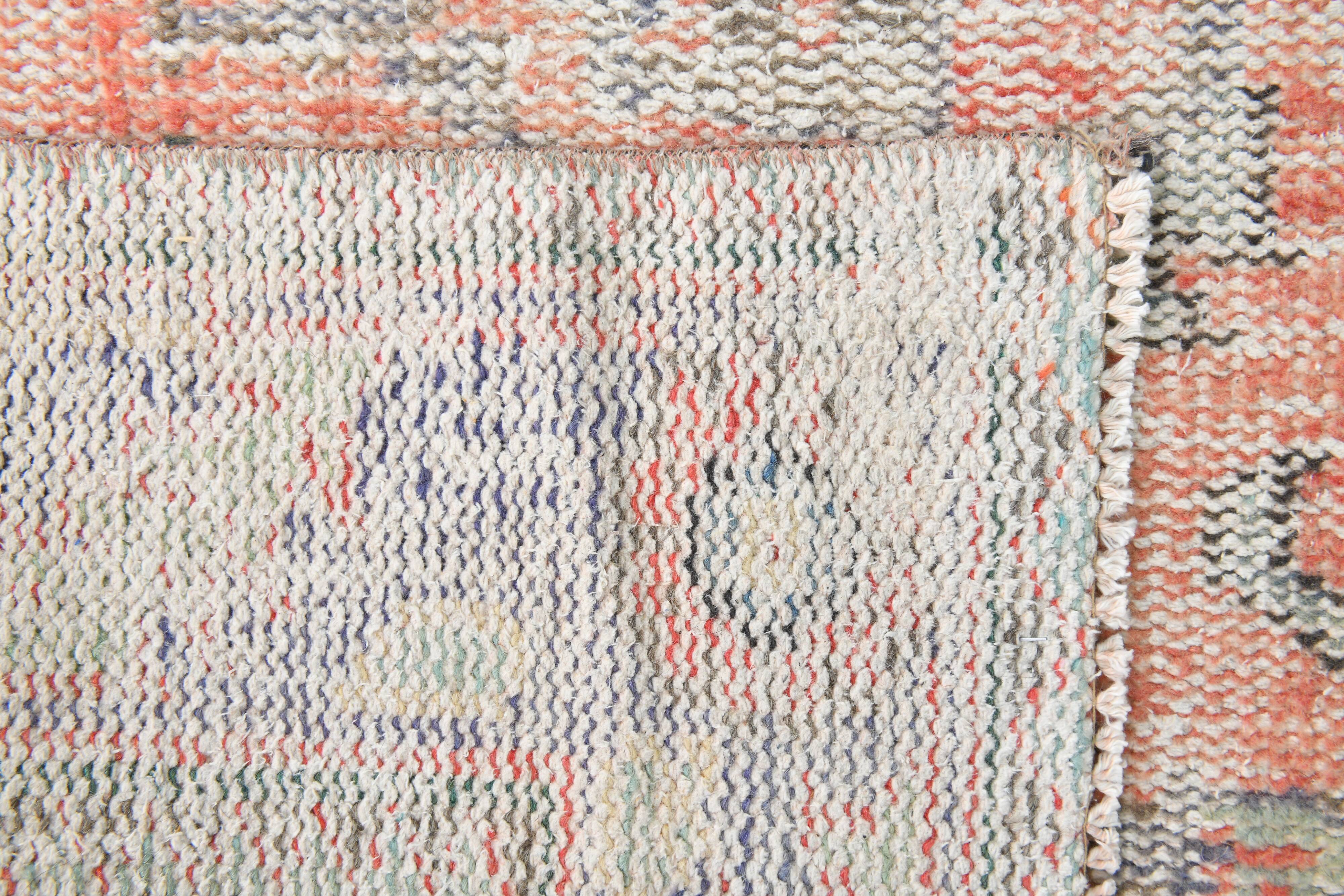 5x9 Pale Red & Green Turkish Vintage Rug, 165x267Cm