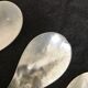 Set of 4 spoons in mother-of-pearl and rosewood