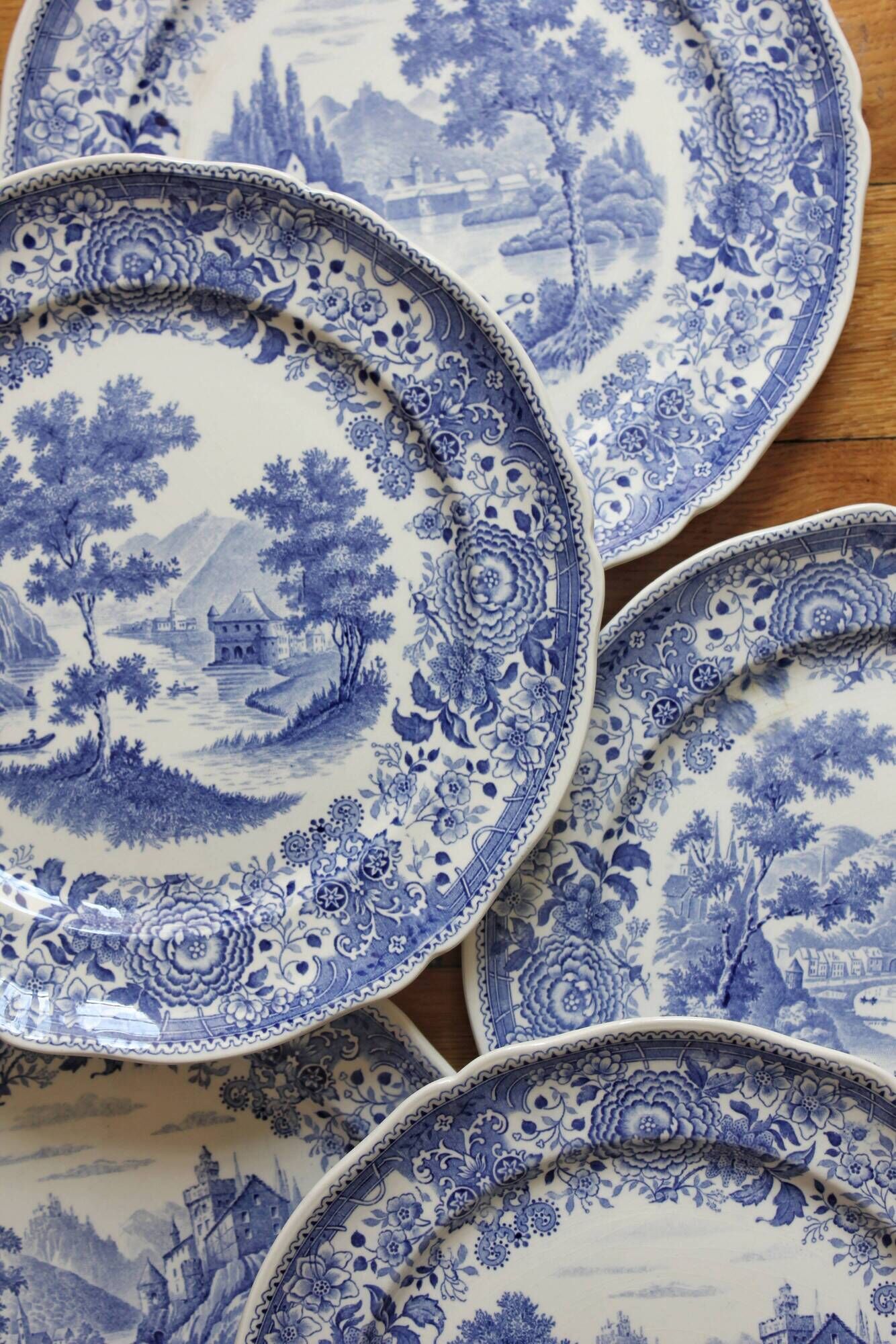 8 flat plates in earthenware "Burgenland" Villeroy and vintage Boch