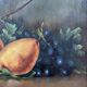 Tableau ancien poires et raisins